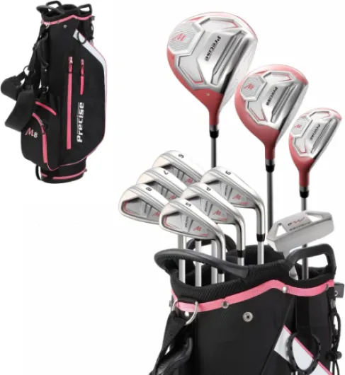M8 15-Piece Womens Golf Club Full Set, Driver, Wood, Hybrid, Irons, Putter & Stand Bag, Lightweight & Durable Kevlar Graphite Shafts, Golf Clubs Women Right Handed, Regular & Petite Sizes Right Hand - Petite Size
