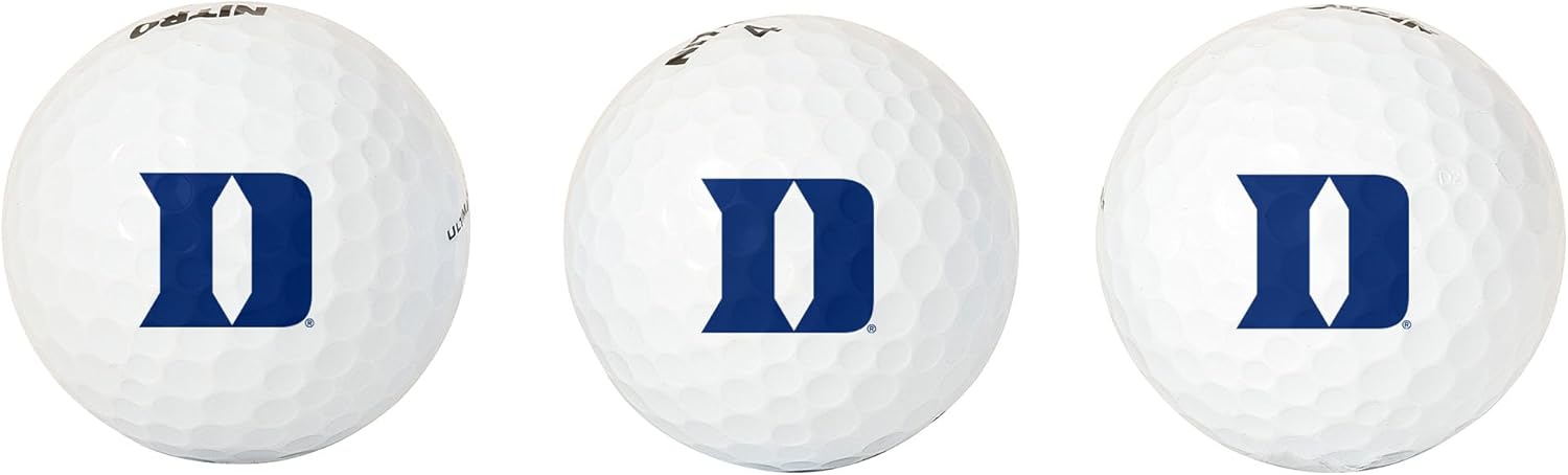 Duke University Golf Balls 3 Pack Full Color Golf Ball (Design A)