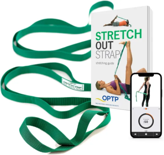 The Original Stretch Out Strap with Exercise Book, for Flexibility and Mobility Exercises - Stretch Out Straps for Physical Therapy, Yoga Stretching Strap and Knee Therapy Strap - Made in the USA