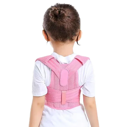 Posture Corrector for Kids and Teens, Scoliosis Back Brace Upper Back Stretcher, Adjustable Support Back Straightener for Improving Bad Posture and Preventing Slouching (Pink, Large) Pink Large