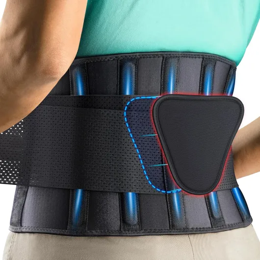 Back Brace Support Belt-Lumbar Support Back Brace for Back Pain, Sciatica, Scoliosis, Herniated Disc Adjustable Support Straps-Lower Back Brace with Removable Lumbar Pad for Men & Women Large/X-Large (29.8"-38.6") Black