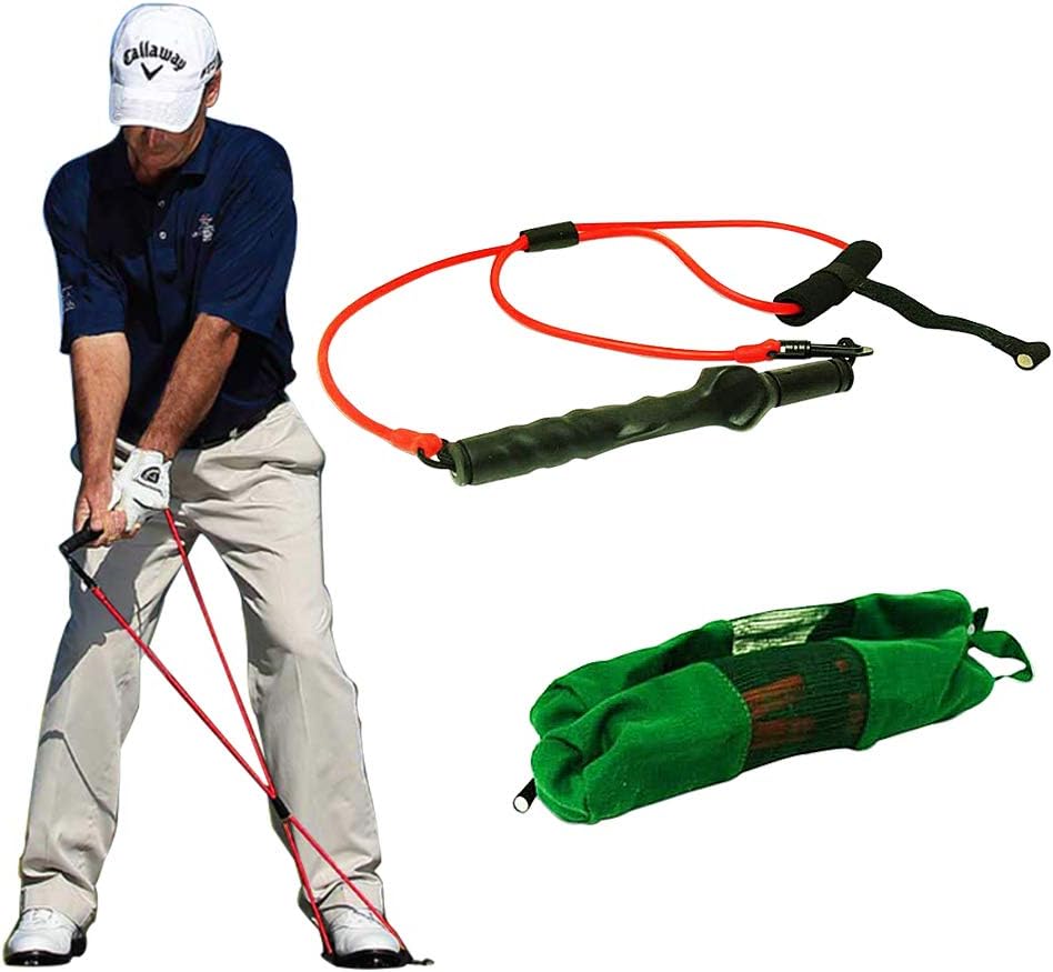 Golf Exerciser Resistance Bands Exercise Fitness or Pilates Workout Gym Sports Swing Cord