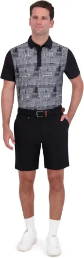 Men's Performance Luxury Golf Polo Shirt Black Medium