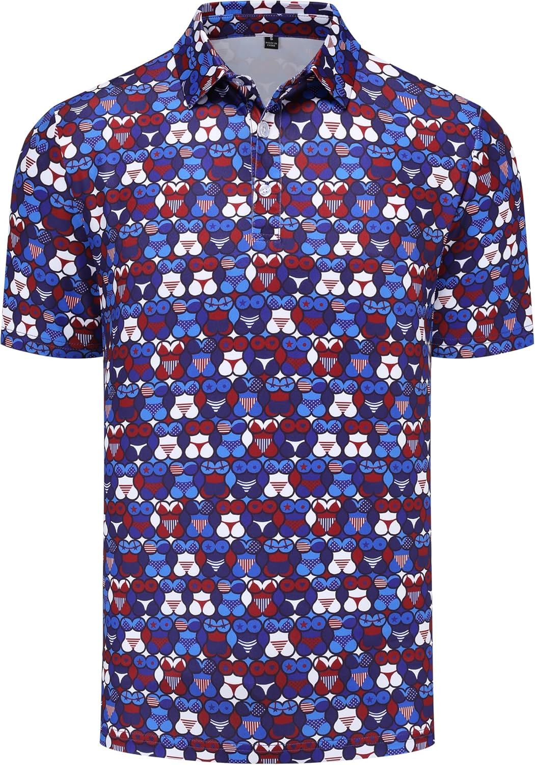 Mens Golf Shirt Moisture Wicking Dry Fit Performance Sport Short Sleeve Golf Polo Shirts for Men Color---1 Large