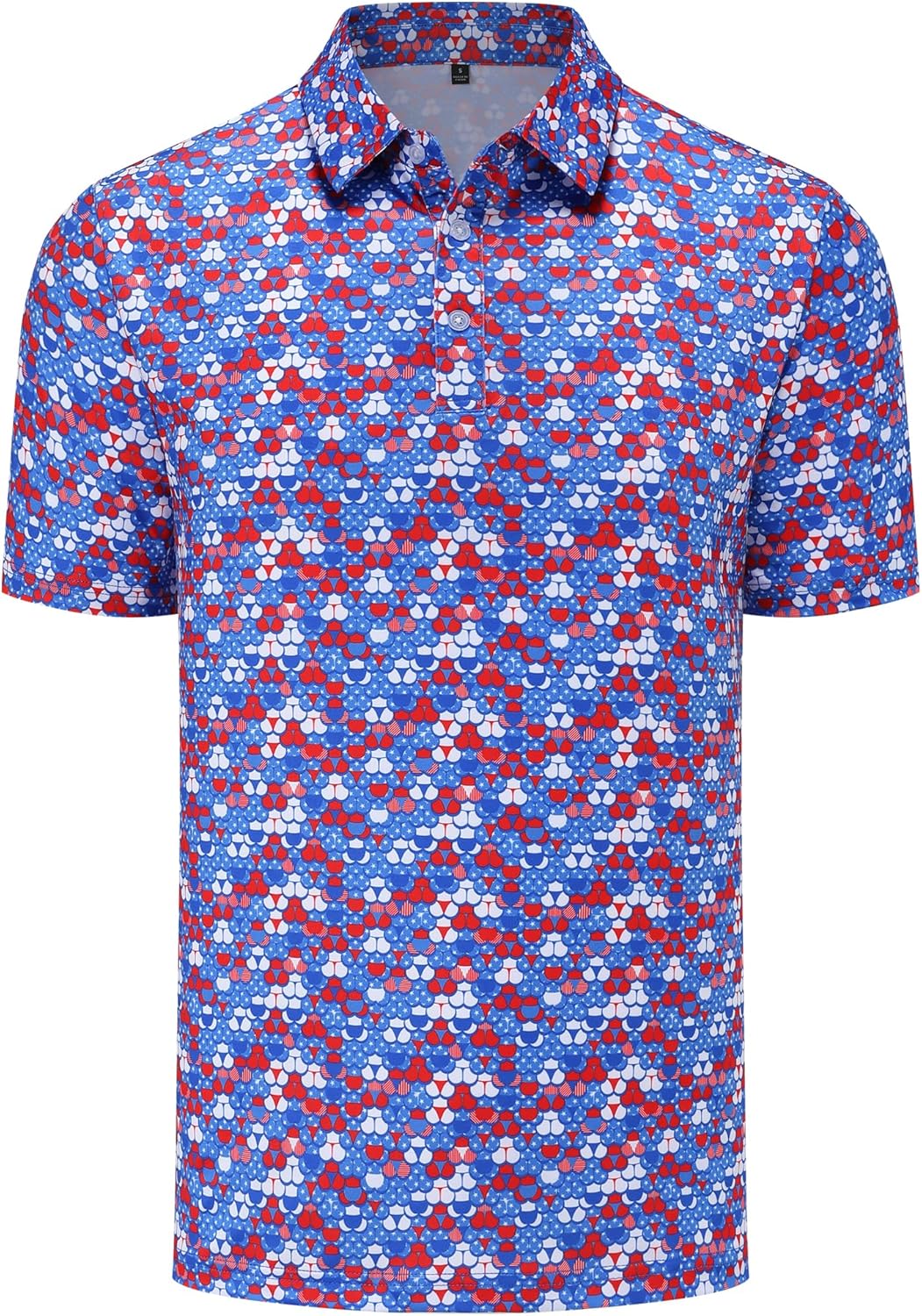 Mens Golf Polo Shirts Short Sleeve Moisture Wicking Dry Fit Performance Casual Funny Golf Polo Shirts for Men Color-4 X-Large