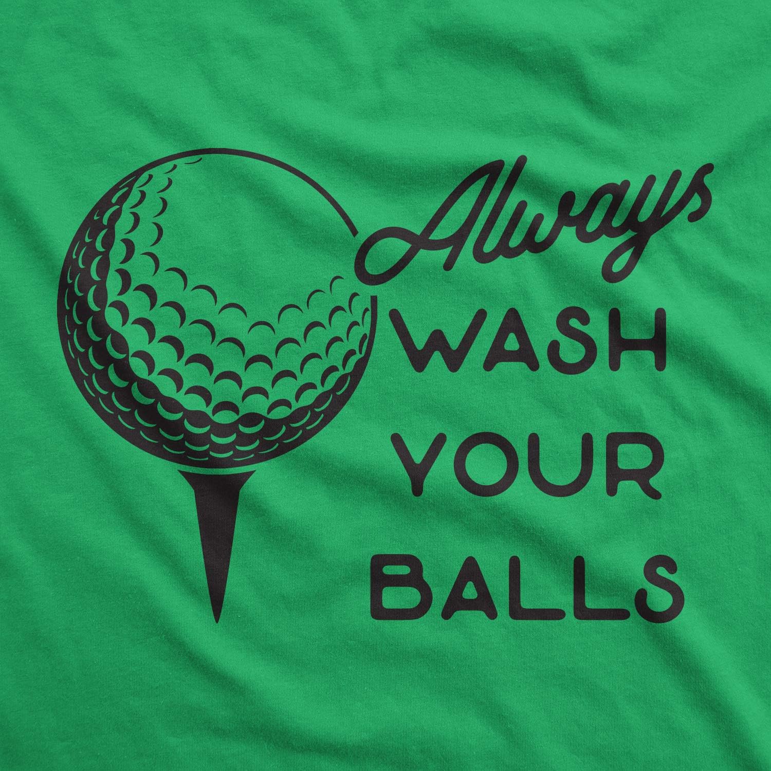 Funny Mens Golfing T Shirts Best Dad by Par and Other Graphic Golf Tees for Dads Large Heather Green - Wash Your Balls