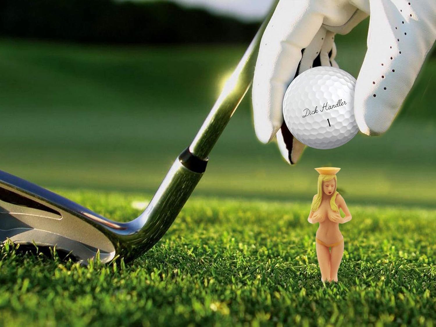 O'RINN GOLF Perky Tees Funny Golf Gifts - 6 Pack 3" Blonde Bombshell Pin Up Girl Golf Tees - Funny Gifts for Men at Christmas, Groomsman or White Elephant Gifts