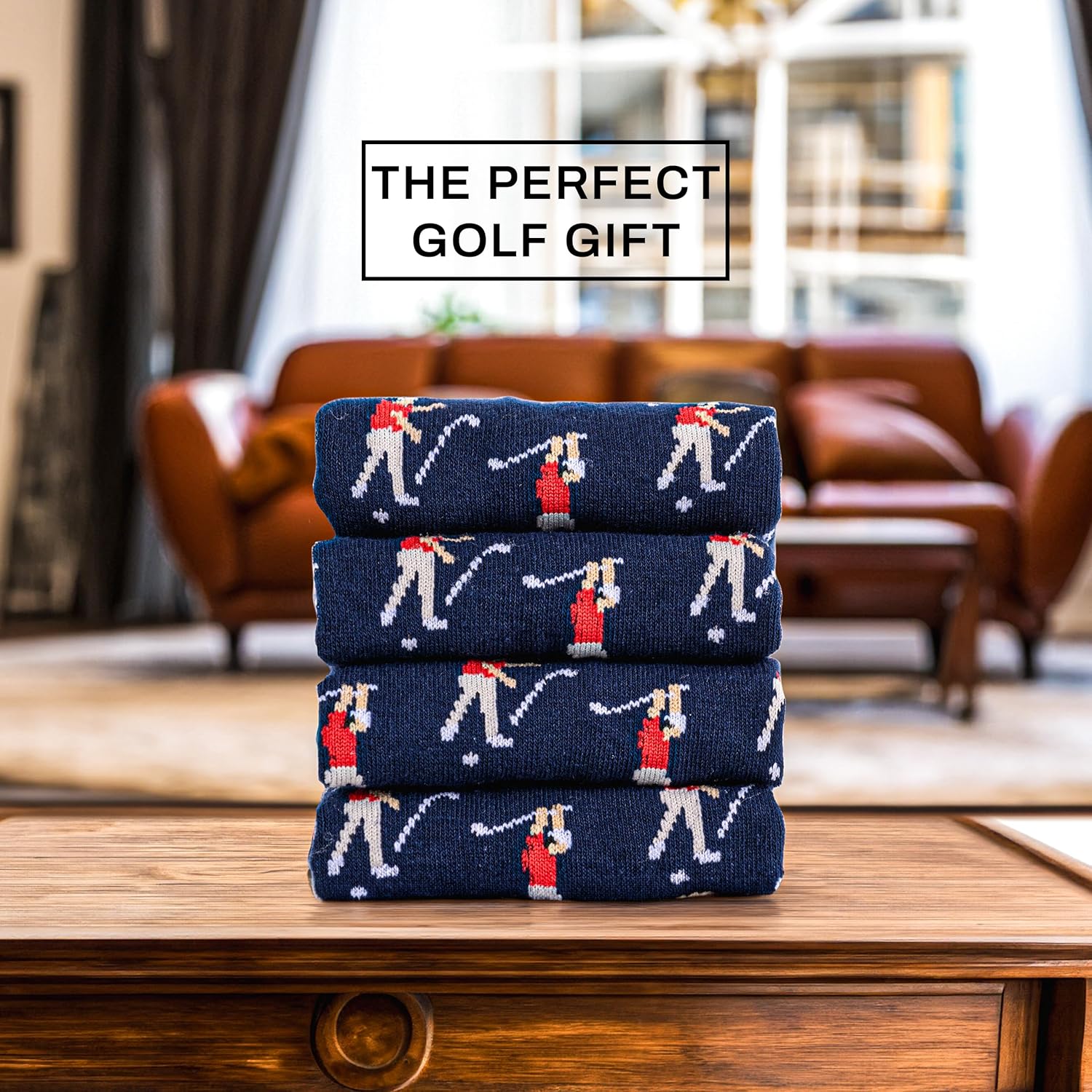 Socks - Funny Angry Golfer Socks - Funny Golf Gift for Men - 1 Pair per Pack - Size 10-13