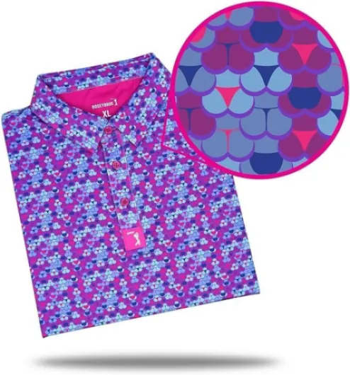 Funny Golf Polo Shirts – 4 Way Stretch Men’s Golf Shirts Short Sleeve, Golf Polos for Men with UPF 50 Protection Whale Tail - The Original X-Large