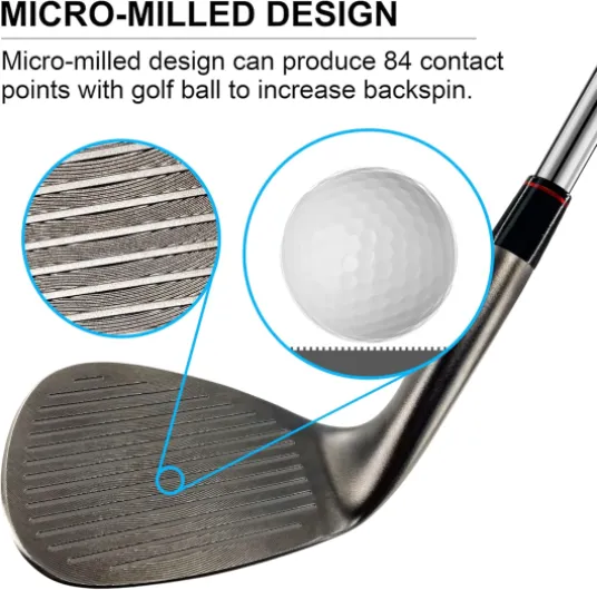 Golf Wedge Set or Individual Golf Wedges 50/52/54/56/58/60 Golf Gap Wedge Sets Sand Wedge-Lob Wedge Golf Clubs for Men & Women Milled Face for High Spin - Great Golf Gift 52 TARNISH 52 Degree-1PC