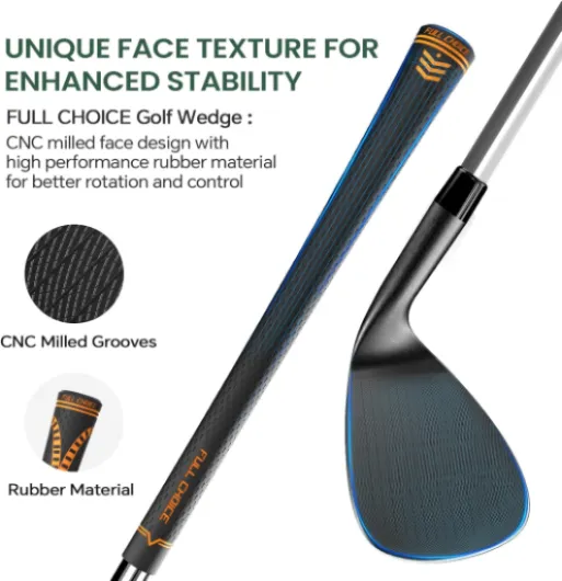 Golf Wedges, CNC Milled Face for More Spin and Control, 52/56/60/70 Degree Golf Sand Wedge, Gap Wedge, Lob Wedge Golf Clubs, Wedges Golf Clubs for Men Women Right Hand Orange, 52 56 60 Degree Set