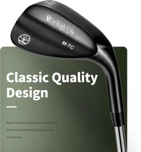 Mile High Life - Entry Level Golf Sand Wedge Sets - Beginner’s Golf Gap Wedge Sets - Lob Wedge Golf Clubs for Men & Women - 50/52/54/56/58/60 Right Handed Black Titanium Layer-50/54/58 Degrees