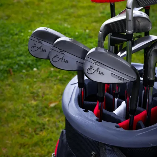 Ase Premium CM-1 Golf Wedges - Full Face Grooves + Milled Face Wedges, Singles or Set for Men 50/52/54/56/58/60 Degree Clubs Set of 3 Wedges Black, 52,56,60 Set