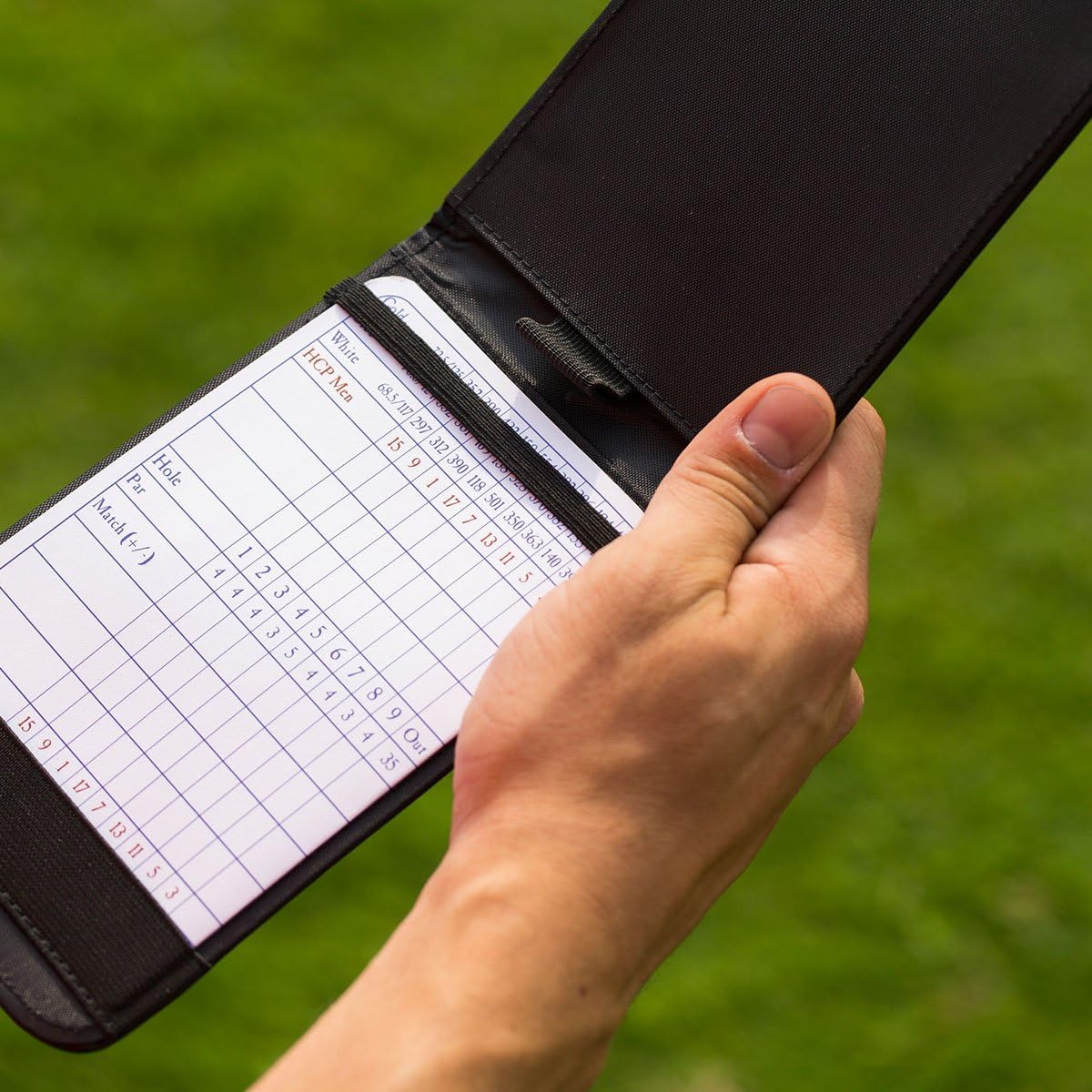 Men's scorecard Holder, Black, 6 UK