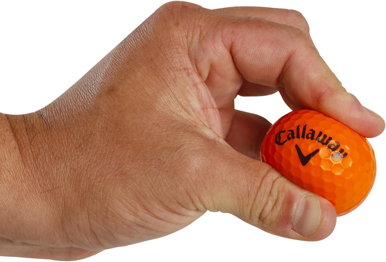 Soft Flight Golf Balls with Hex Pattern, Practice Balls 9 Pack Orange