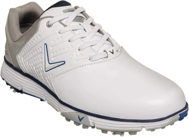 M574 Chev Mulligan S Men's Golf Shoes White Navy 8 UK