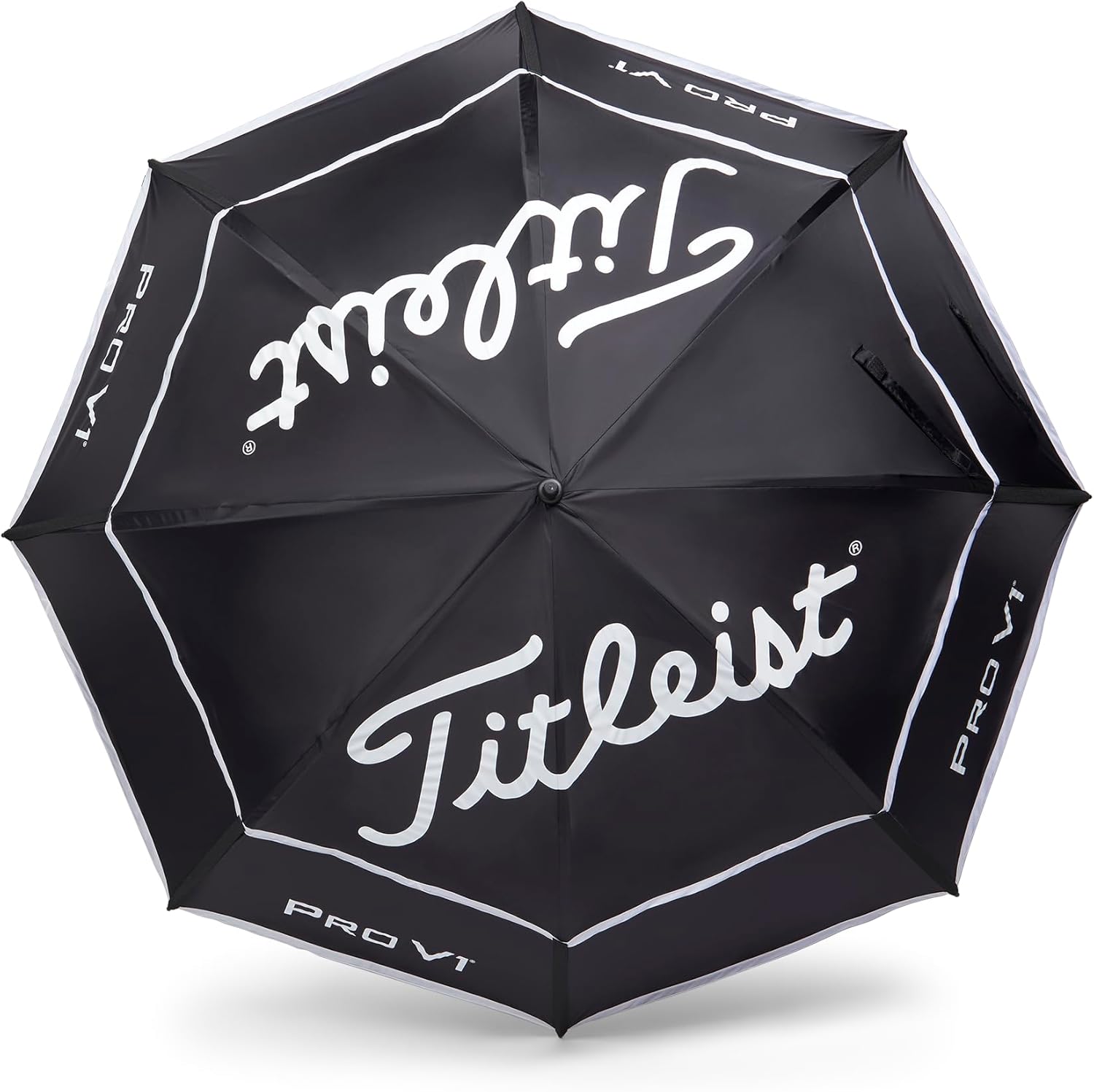 StaDry Double Canopy Umbrella, Black/White
