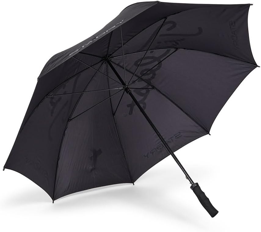 StaDry Single Canopy Golf Umbrella, Black/Grey