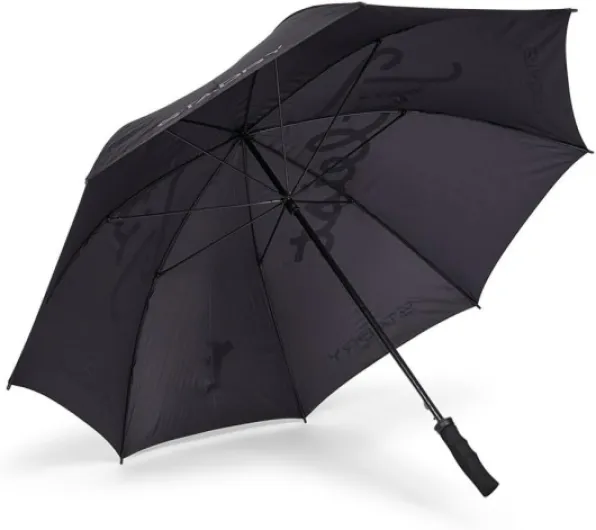 StaDry Single Canopy Golf Umbrella, Black/Grey