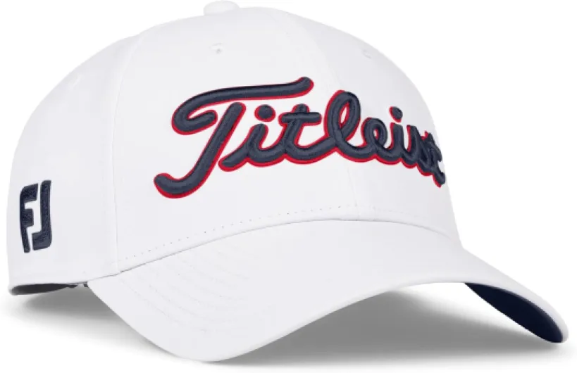 Tour Performance Golf Cap White/Navy/Red