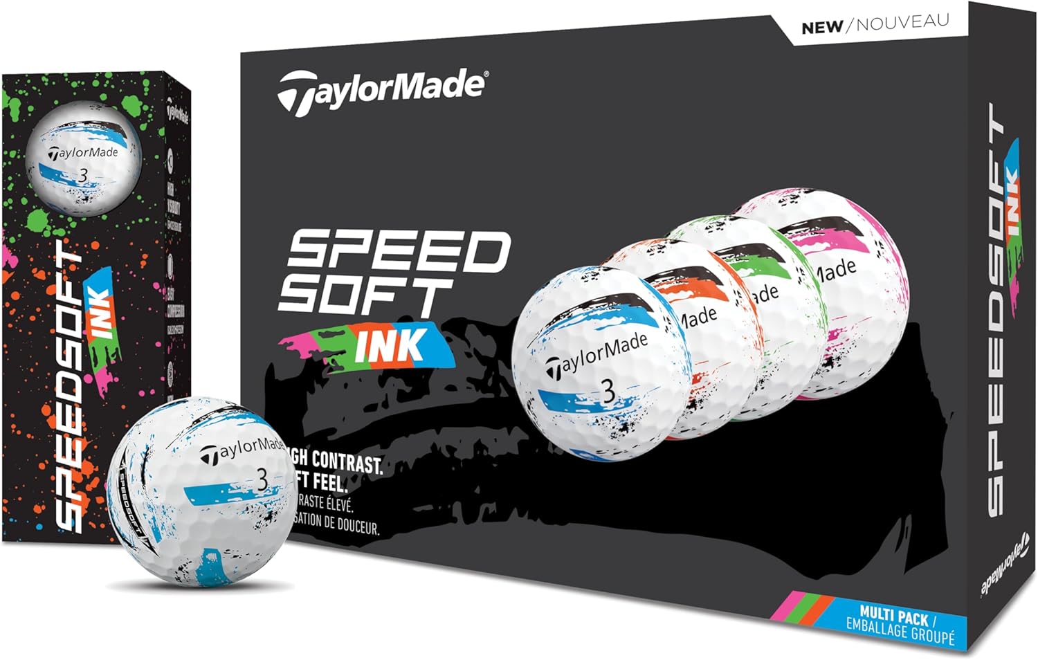 Speedsoft Golf Balls TM24 SpeedSoft Ink Multi GLB dz