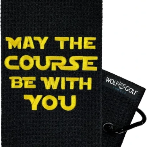 May The Course Be With You Golf Towel Review: A Practical and Fun Golf Accessory