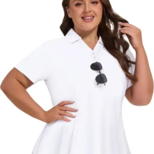 Casei Women's Plus Size Golf Polo Shirt Review: Versatile and Functional for the Active Plus-Size Woman