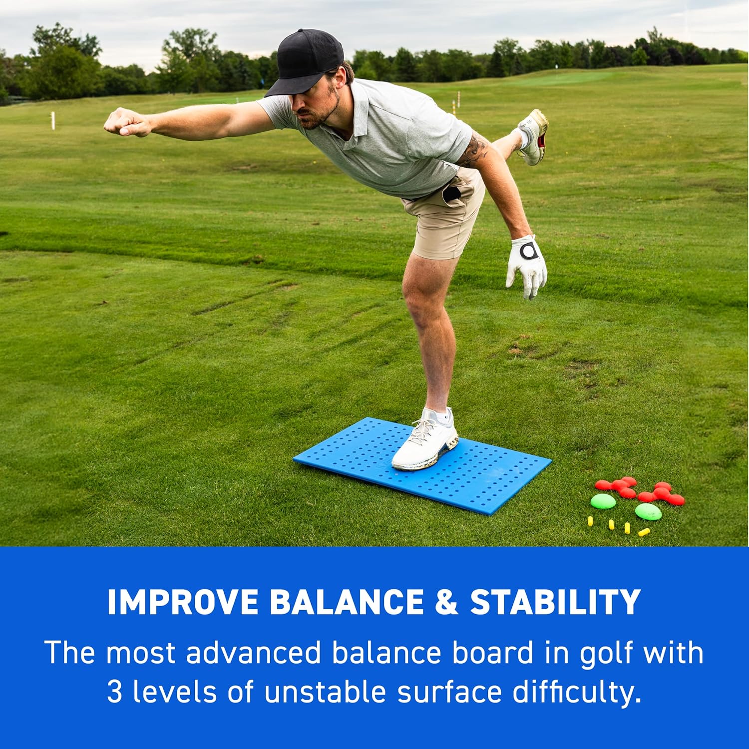 Force Board Pro Pressure Board - Improve Weight Shift, Stability, Ground Reaction Forces - Used by Padraig Harrington - Includes App Training Protocols