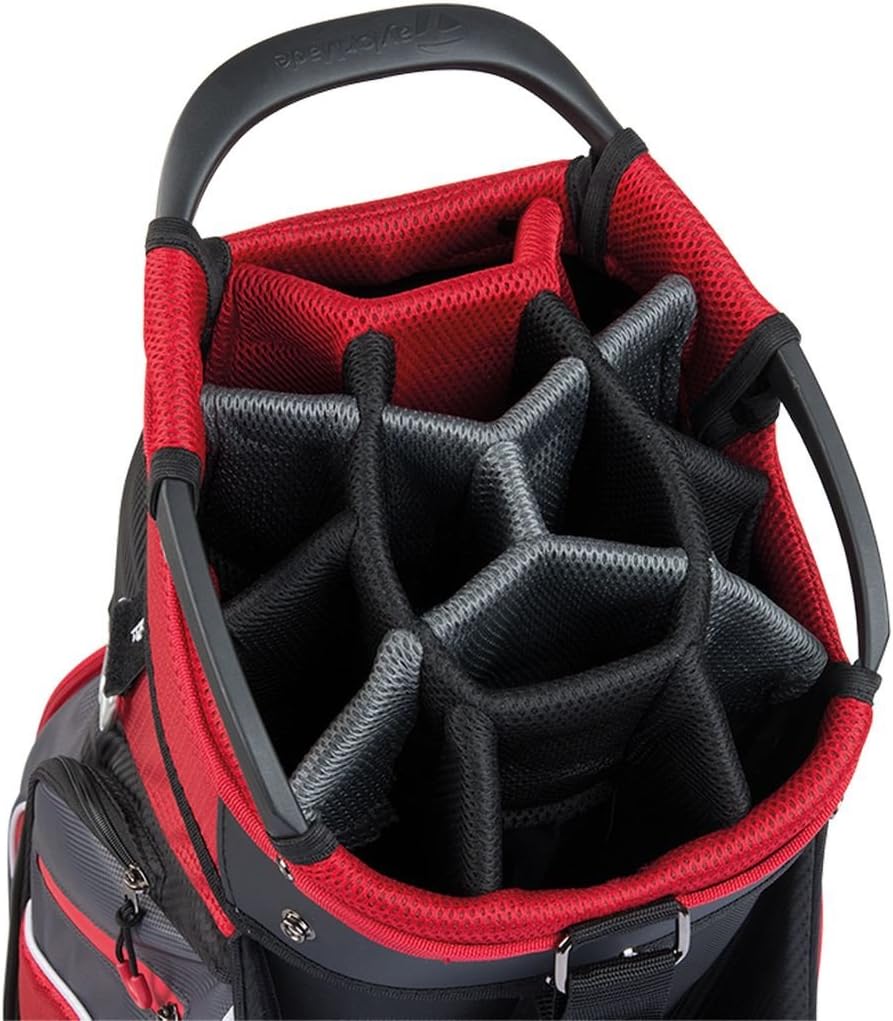 TaylorMade Pro 6.0 Cart Bag Black/Charcoal/Red