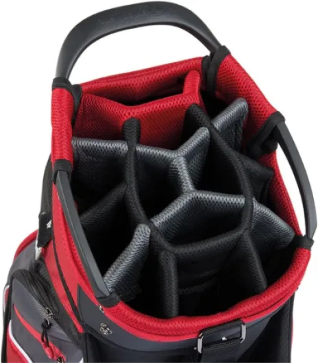 TaylorMade Pro 6.0 Cart Bag Black/Charcoal/Red