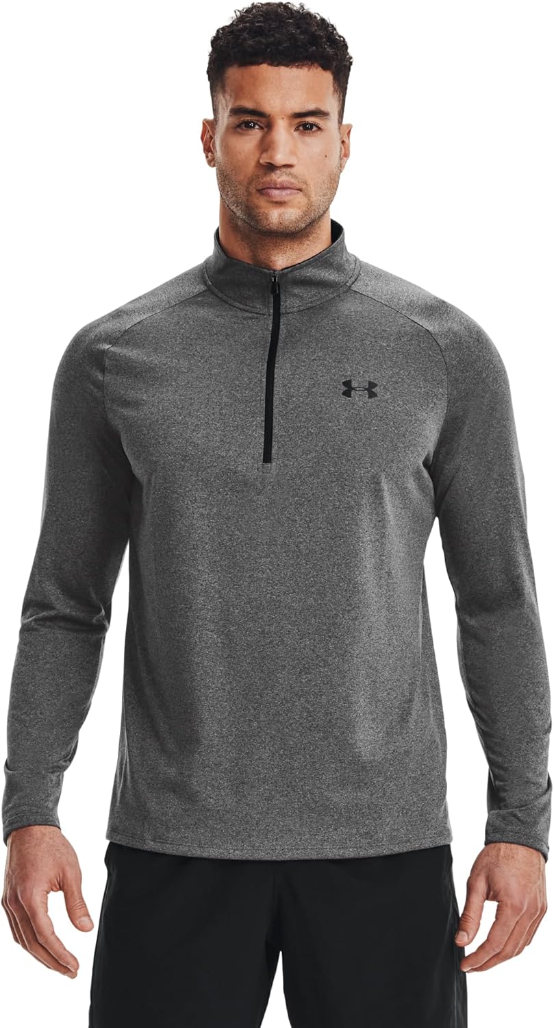 Herren UA Tech 2.0 1/2 Zip Pullover M Carbon Heather