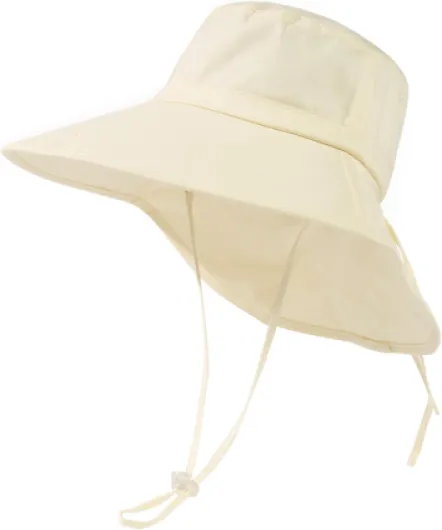 Sun Hats Women UV Protection UPF 50 Wide Brim Gardening Hats with Neck Flap 1005 Beige M